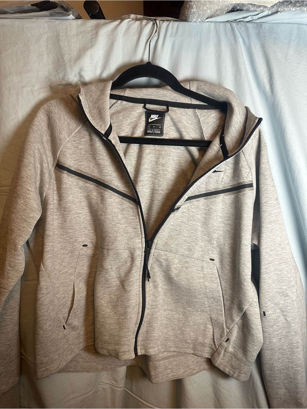 Nike Gray and Black Pullover Hoodie